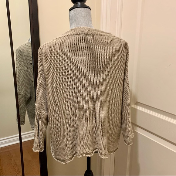 Brandy Melville Distressed Cardigan [wool, sweater, beige, winter, bohemian] - Picture 5 of 7